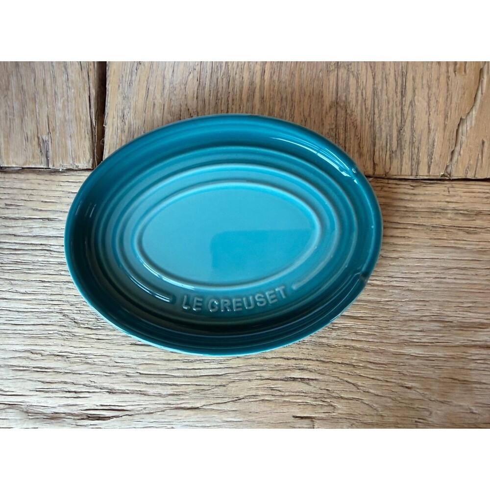 Le Creuset Stoneware Oval Spoon Blue Riviera NEW